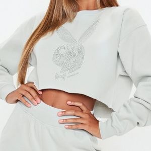 playboy cropped jumper